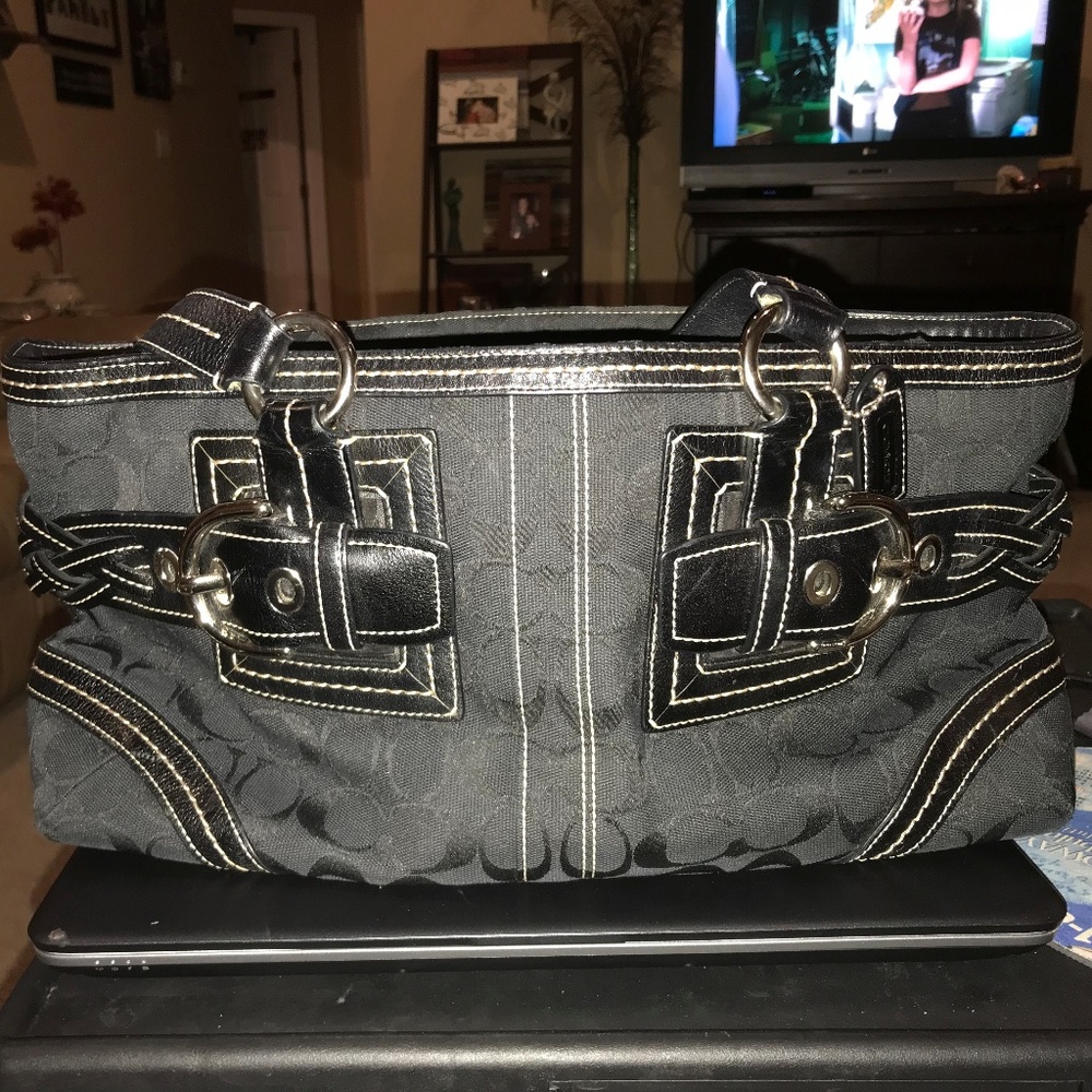 Authentic Coach Signature Braided Tote